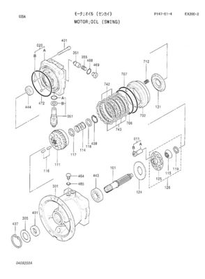 M2X96 0409203 4247870 0409224 Poros Penggerak Motor, Bagian Pompa Hidrolik EX200-2